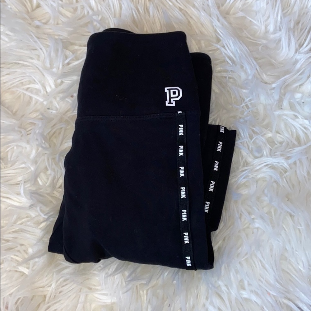 Barely worn black PINK leggings